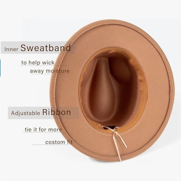 Khaki Wool Hat with Belt Buckle - Picture 4 of 5